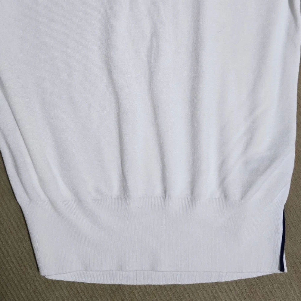 Zara White and Navy Top - Size Large - Picture 4 of 5